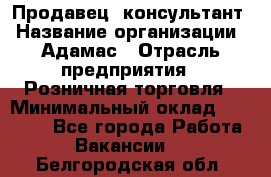 Продавец -консультант › Название организации ­ Адамас › Отрасль предприятия ­ Розничная торговля › Минимальный оклад ­ 37 000 - Все города Работа » Вакансии   . Белгородская обл.